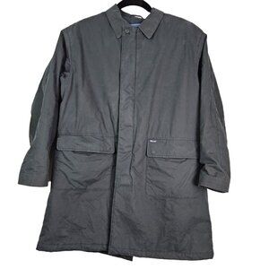 Faconnable Black Poly Coated Cotton Quilted Lining Jacket M